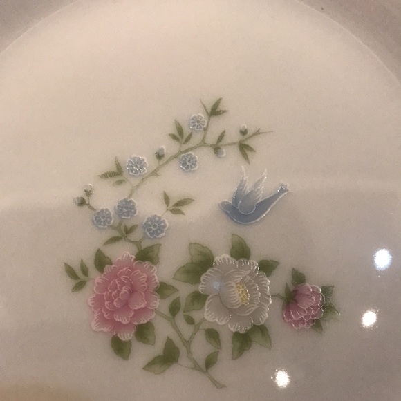 Crown Ming bird of paradise fine China 7 1/2” Salad bread plate set of three euc - Picture 5 of 6